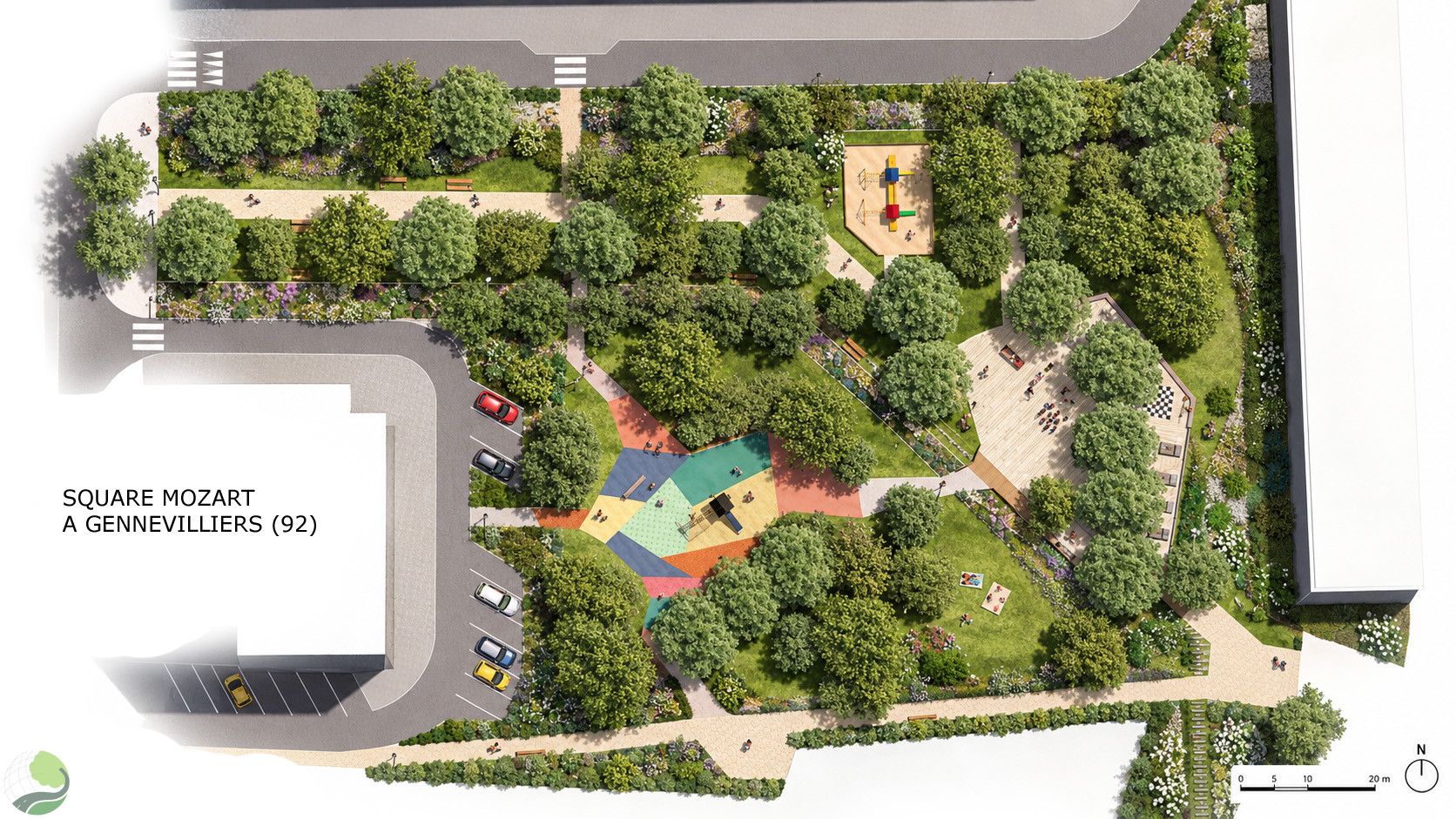 RÉAMÉNAGEMENT PAYSAGER DU SQUARE MOZART Gennevilliers (92)