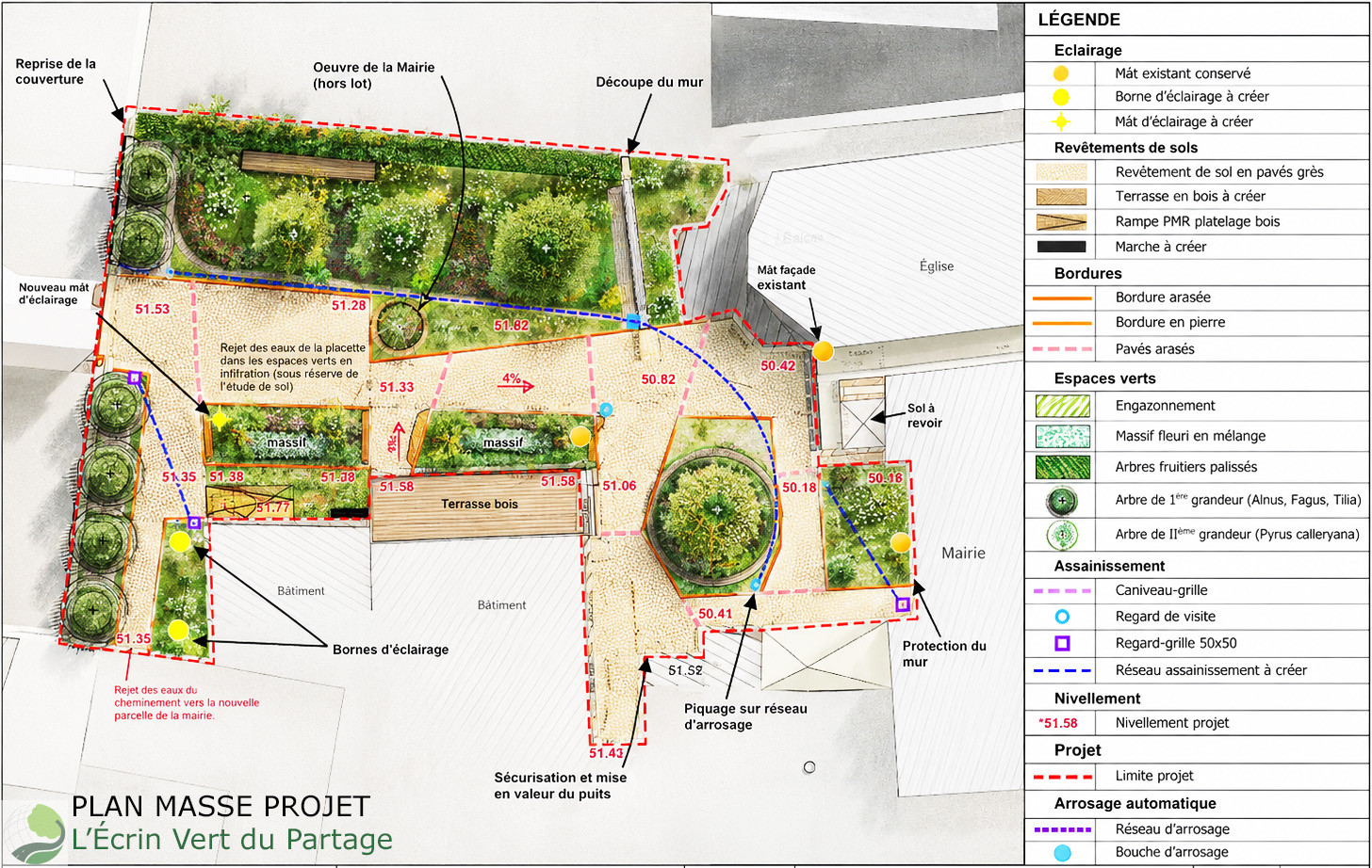 Réaménagement de la place de Verdun à Boisettes (77)