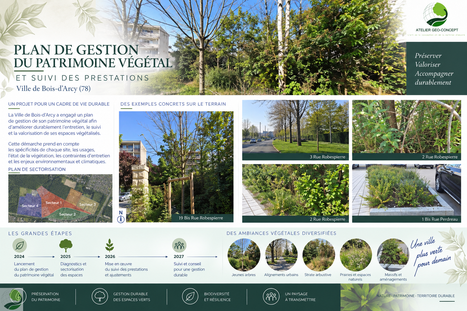 Plan de gestion du patrimoine végétal et suivi des prestations à Bois-d&rsquo;Arcy (78)